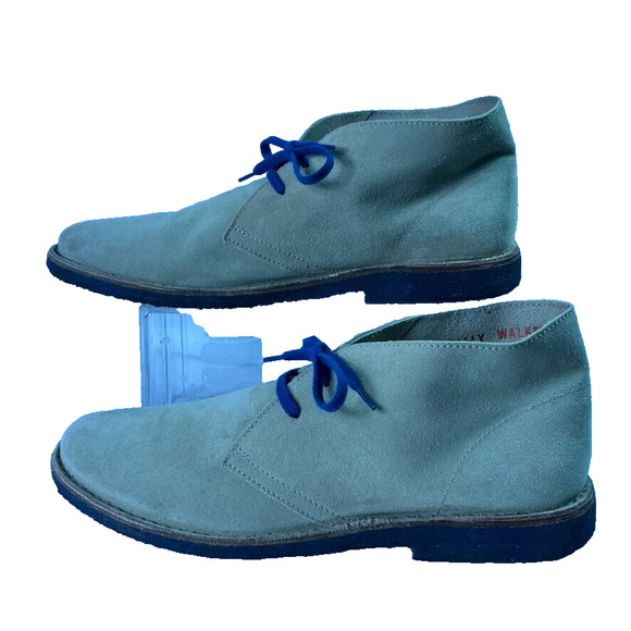 Wally Walker Chukka Boots Mens 12 Leather Suede Italy Made Lace Up Casual Formal - Picture 4 of 13